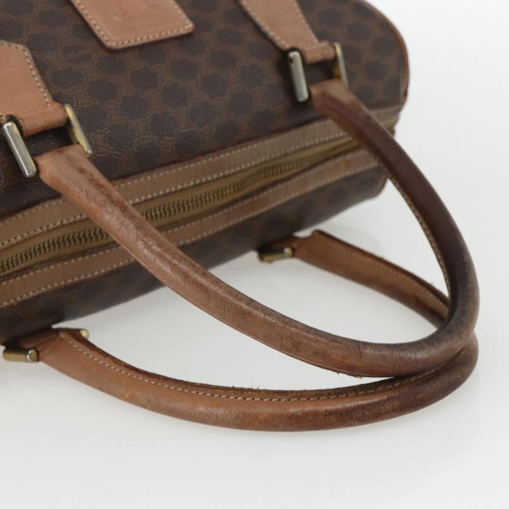 CELINE Macadam Canvas Hand Bag PVC Leather Brown Gold Auth ti3545 - Picture 7 of 16